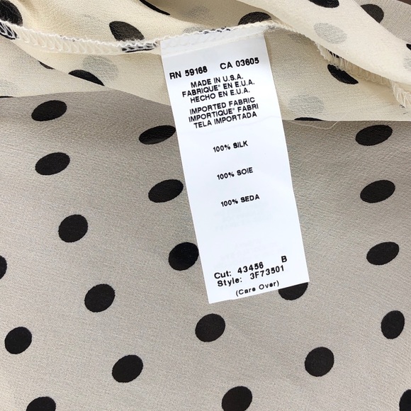 Fifteen-Twenty | Sheer Silk Polka Dot Blouse | S - Picture 5 of 5